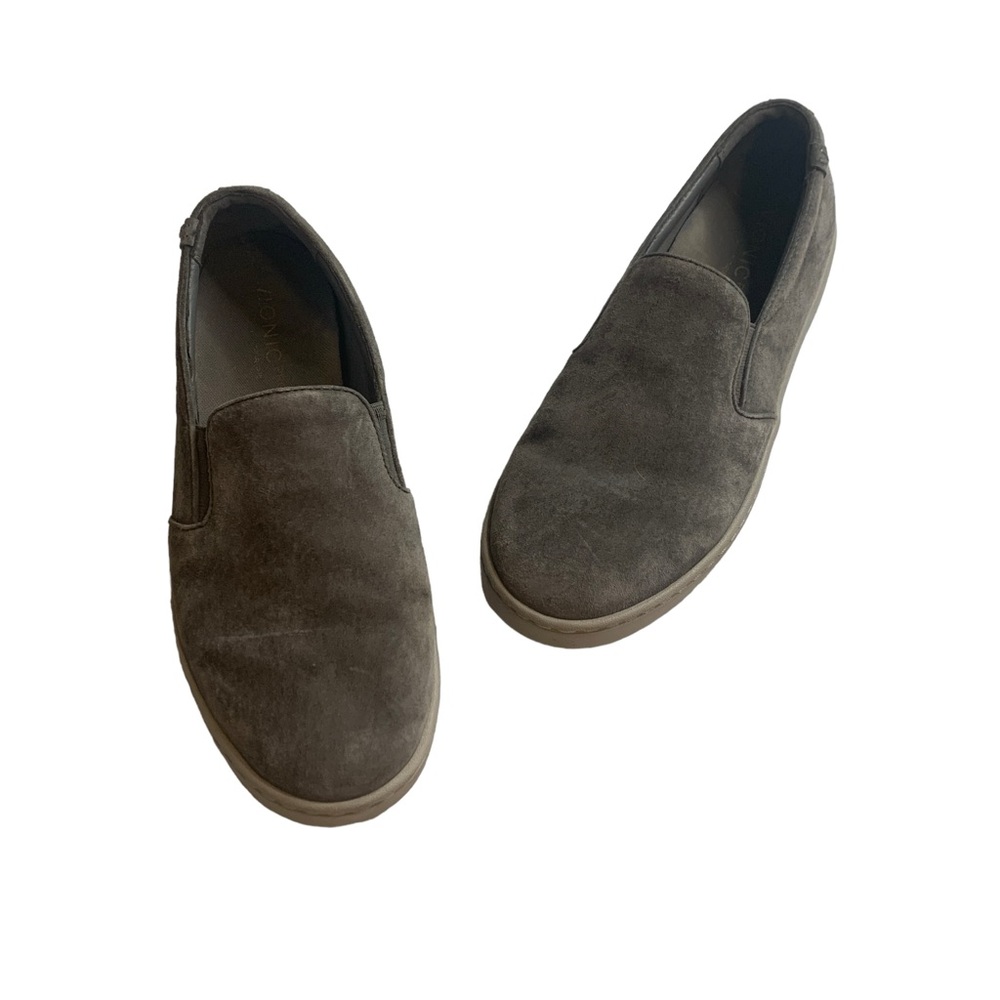 Vionic Gray Avery Suede Slip Resistant Slip On Shoes Womens Size 9.5